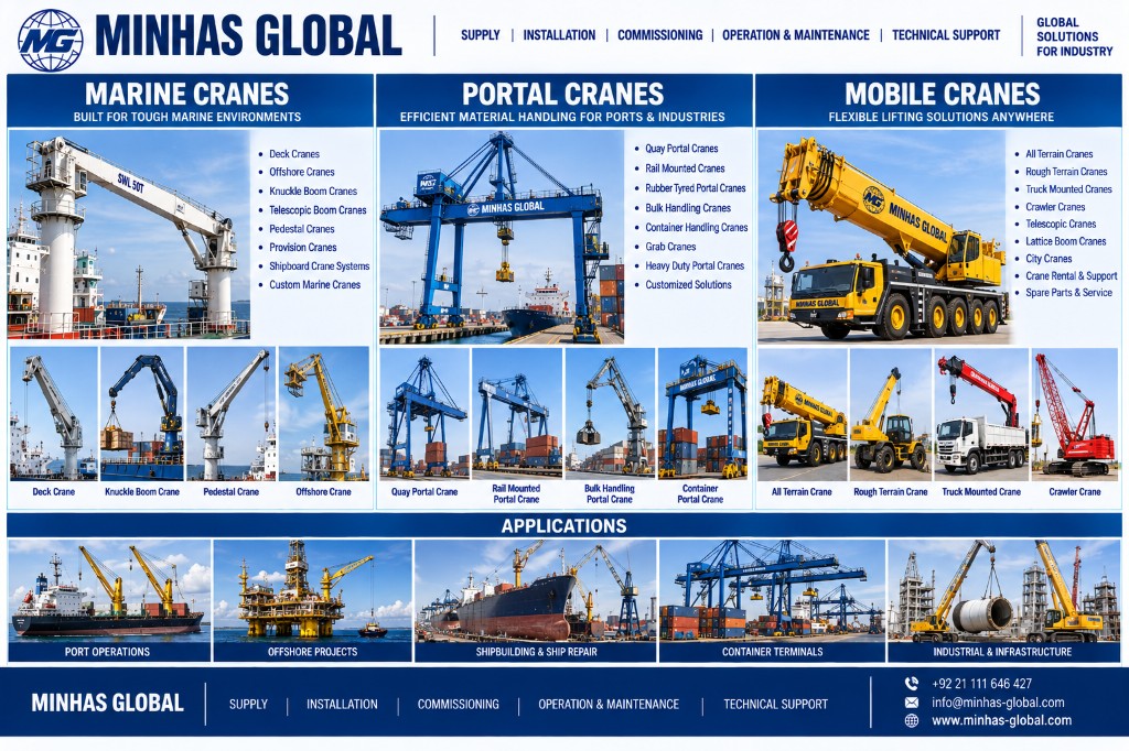 Marine, Portal & Mobile Cranes